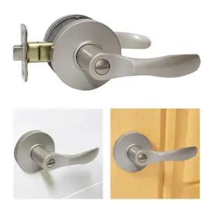 2-2 공구생활 국산 레버형 도어락 852 퍼스트 욕실용 화장실 방문 손잡이 문고리