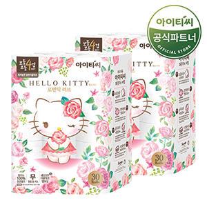 [홈스웰]헬로키티 4겹 천연펄프 화장지 러블리 (25Mx30롤) 2팩 60롤