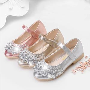 다이아 큐빅 구두 150-205 아동 여아 어린이 공주 드레스 플랫 반짝이 신발 슈즈 단화