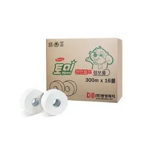 동방제지 천연펄프 점보롤 엠보싱 2겹 (300mX16롤)