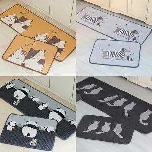 이솔홈 북유럽 순면 퀼트 발매트 주방매트 욕실 러그 현관