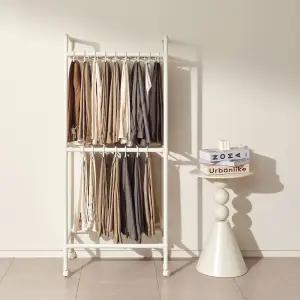 MF매직하우스 철제 드레스룸 이동식 바지걸이 행거 2단