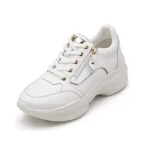 [미소페](강남점) 여성 지퍼장식 스니커즈 012210701 6cm 2color