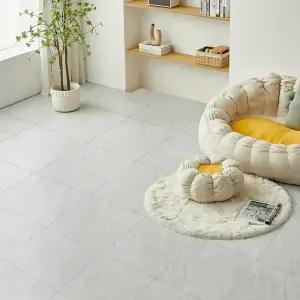 ZIPAN 셀프로 붙이는 접착식 바닥 데코타일 60cm낱장 사무실 거실 현관 베란다 주방 대리석문양 타일