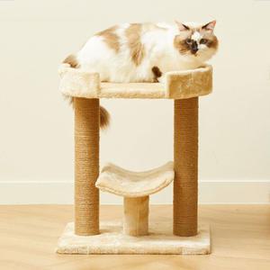한층뚝딱 플랫폼 고양이 캣타워 베이지