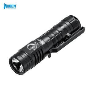 우벤 C2 LED후레쉬 2000루멘 고휘도 소형 손전등 충전식 경호원 순찰 군용 군인 랜턴 고성능 라이트