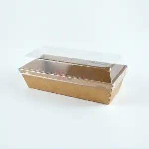 종이용기 DRP 26호 직사각 500세트 크라프트 샌드위치용기 종이트레이
