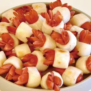 문어모양 비엔나소시지 소떡롤 문어발핫떡 1kg 3봉 (총 3kg)