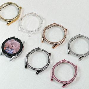 엔터콘 갤럭시워치6 갤럭시 워치 5 4 큐빅 다이아 유광 베젤링 케이스 커버