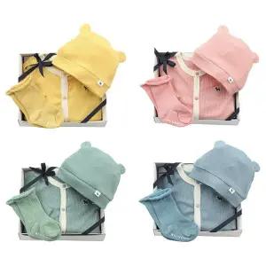 갤러리아 (임신,출산,백일,예쁜옷)모달컬러배내바디수트SET+컬러골지양말 4