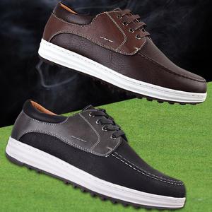 KB-GF1001 스파이크리스 남성 소가죽 골프화 인도어 스크린 필드 로퍼 캐주얼화 남자골프화