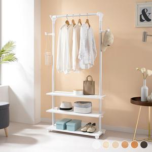 국내생산 이동식 스탠드 선반 행거 WES-3C 우드 감성 선인장 3단행거