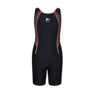 [레노마수영복](하남점)지퍼백 폴리백 증정여아 네온사각 반신수영복 블랙 RN-GS2E862-BK