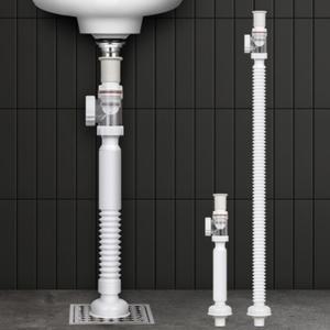 세면대 배수관 교체 트랩 자동 개폐식 간편 설치 하수구 악취 해충 차단 주름관 세면대 트랩