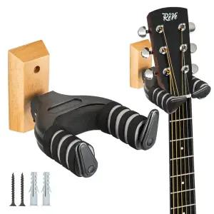 마이티킹 MGH56W 원목 오토그립 벽걸이 기타스탠드 거치대 받침대 베이스 일렉 기타행거