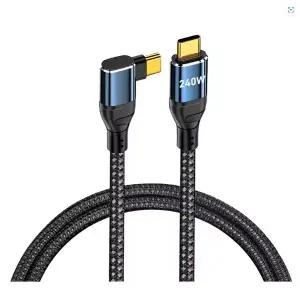 240W L자형 C to C 고속충전 케이블 PD