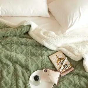 [르랑] 노르딕 양털 담요 그린특대형-블랭킷 이불 극세사 밍크 캠핑러그 쇼파겨울BB04A13 블랑캣