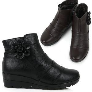 통굽부츠 962 소가죽 방한 털부츠 겨울 여성