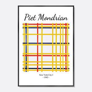 스웨리움 몬드리안 뉴욕시티 I 미술 작품 인테리어 추상화 그림 액자 A4~A1