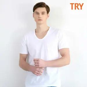 TRY 남자 순면 반팔런닝 4매세트