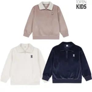 [탑텐키즈](하남점)24년 F/W (남아) 테마 클래식캠퍼스 코듀로이 카라 하프집업 스웨트셔츠 MKE4TR1202