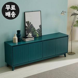 [벤티스가구]르몬 양문 거실장 높은 티비다이 TV 수납장 티비장 서랍장 거실 tv장(2100/딥그린)