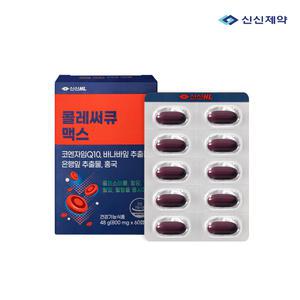 [신신제약] 콜레써큐 맥스 60캡슐 혈행개선 혈당 혈압 콜레스테롤