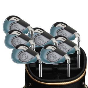 헤링본  자석  가죽 커버 골프채 커버 골프클럽 커버 아이언커버 세트 골프용품 8개 1세트