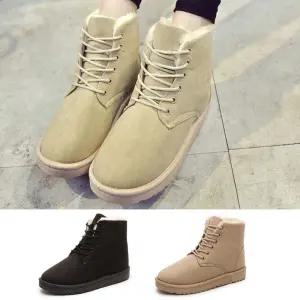 여성워커 겨울털신발 털워커 앵글부츠 스웨이드단화