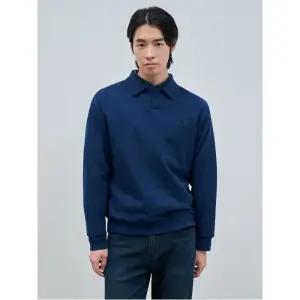 [빈폴멘] 캐시미어혼방 버튼 칼라넥 스웨트 셔츠  네이비 (BC4X41C31R)