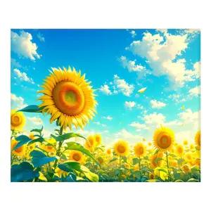 DIY 보석십자수 청량한 하늘과 해바라기 40x50cm 캔버스형