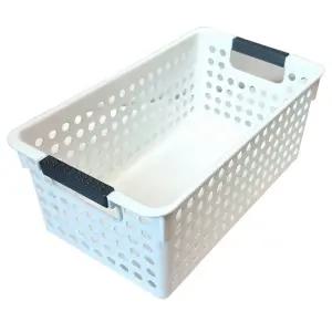 손잡이 수납 바구니 2호 29x16.3x11.6cm/가정/수업용/다용도/멀티/바스켓/보관/정리/교구/완구/학교/교실
