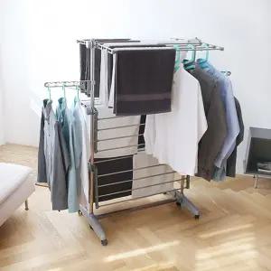 이동접이식 빨래건조대 6단 수납 정리 주방 베란다거치대 선반