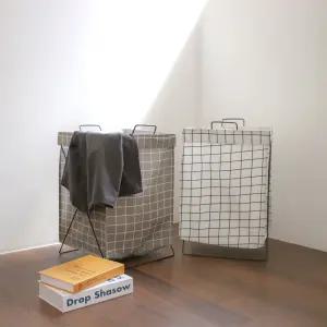 접이식 세탁보관함 세탁물 분리수거함 다용도 빨래 보관 정리 수납함 인테리어 소품 바구니