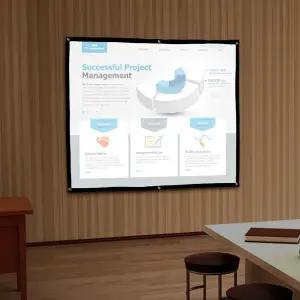 스크린 빔프로젝터 이동형 146x110cm 캠핑 빔스크린