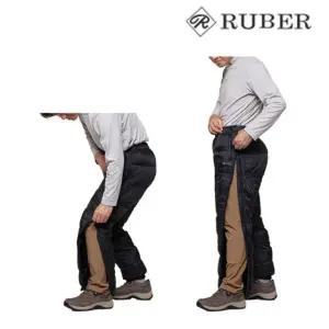 루베르 구스 다운팬츠 풀지퍼형 거위털 우모 다운바지 등산 낚시 캠핑 백패킹 비박