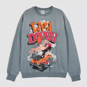 와일드동키 25FW 그래픽 남녀공용 맨투맨 RAT RACE