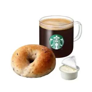 [스타벅스] [굿모닝 베이글] 카페 아메리카노 T + 탕종 블루베리 베이글 + 크림치즈 28g