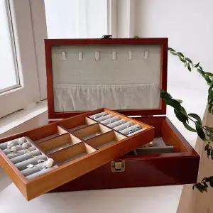 클래식 원목보석함 악세사리 보관함 마음결