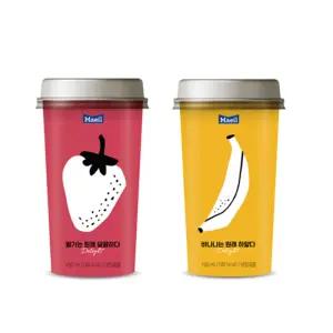 매일 딸기는 원래 달콤하다 190ml 10컵+바나나는 원래 하얗다 190ml 10컵
