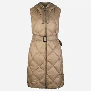 막스마라 5F 2529296075600 040 트레질 퀼팅 후드 롱패딩 베스트 카멜