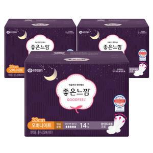 좋은느낌 오리지널 맥시슬림 33cm 오버나이트 14Px3팩