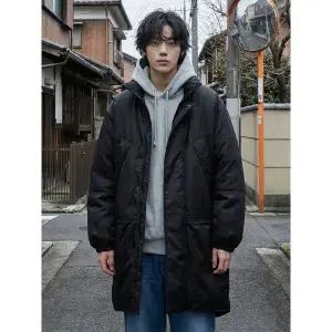 [하프클럽/비바스튜디오]패디드 필드 파카 롱패딩 - BLACK