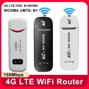 휴대용라우터 유심공유기 이동식와이파이 4G LTE USB 동글 150Mbps 모바일 광대역 모뎀 스틱 SIM 카드 무선