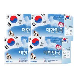 국내생산 대한민국 대표 두툼한 배변패드 74g 20매 4팩 강아지 애견
