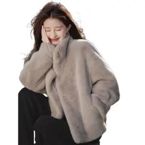 에코퍼자켓 페이크퍼 재킷 하이넥 인조밍크 겨울