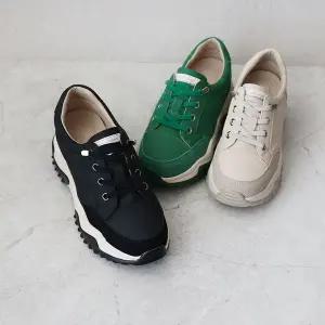 [원더슈즈](천안아산점)천연소가죽 컴포티 미끄럼방지 발편한 키높이 스니커즈 8CM BD-M562