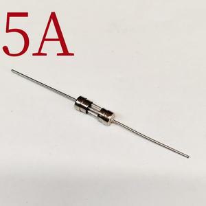 20/50/200개 3.6x10 유리 퓨즈 슬로우 블로우 250V 5A 다리 포함 T형