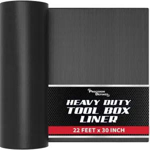 정밀도 정의 전문가용 공구 상자 라이너 22피트 x 30인치 블랙 서랍 선반 논 슬립 매트 두꺼운 캐비닛