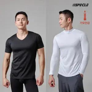 남성 겨울 기모 반팔티 머슬티 모크넥 골프 스포츠 이너웨어 긴팔 반팔 민소매